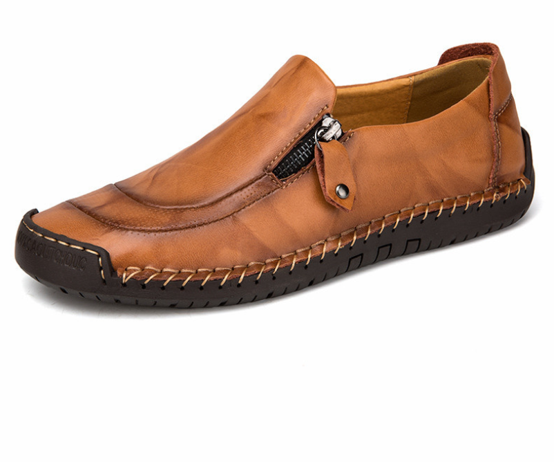 Men’s Leather Slip-On Shoes in 4 Colors - Wazzi's Wear