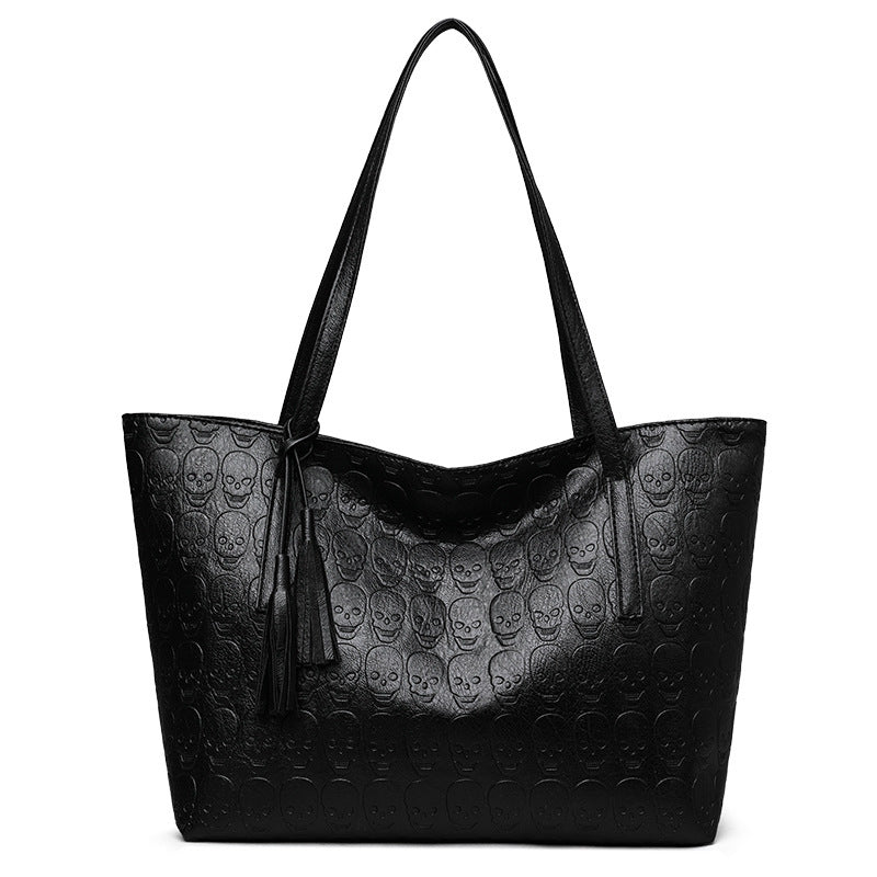 Skull Print Large Capacity Women's Shoulder Bag