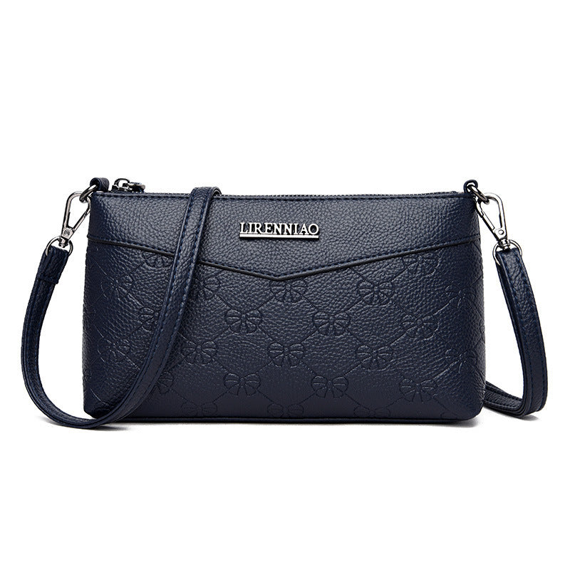 Embossed Small Shoulder Bag with Adjustable Strap