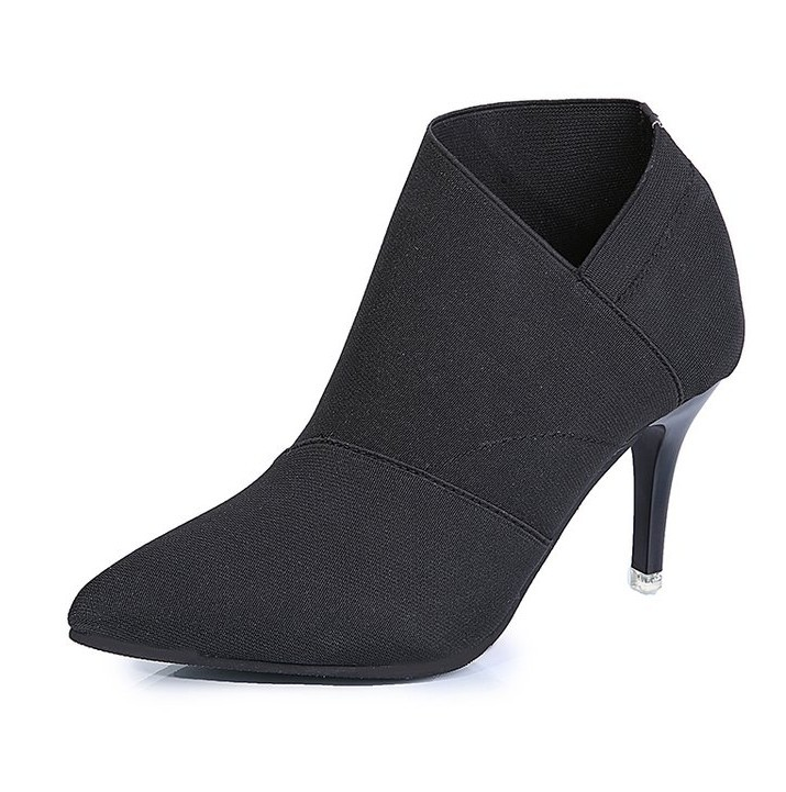 Women’s Chic Pointed Toe Ankle-Height Stiletto Boots