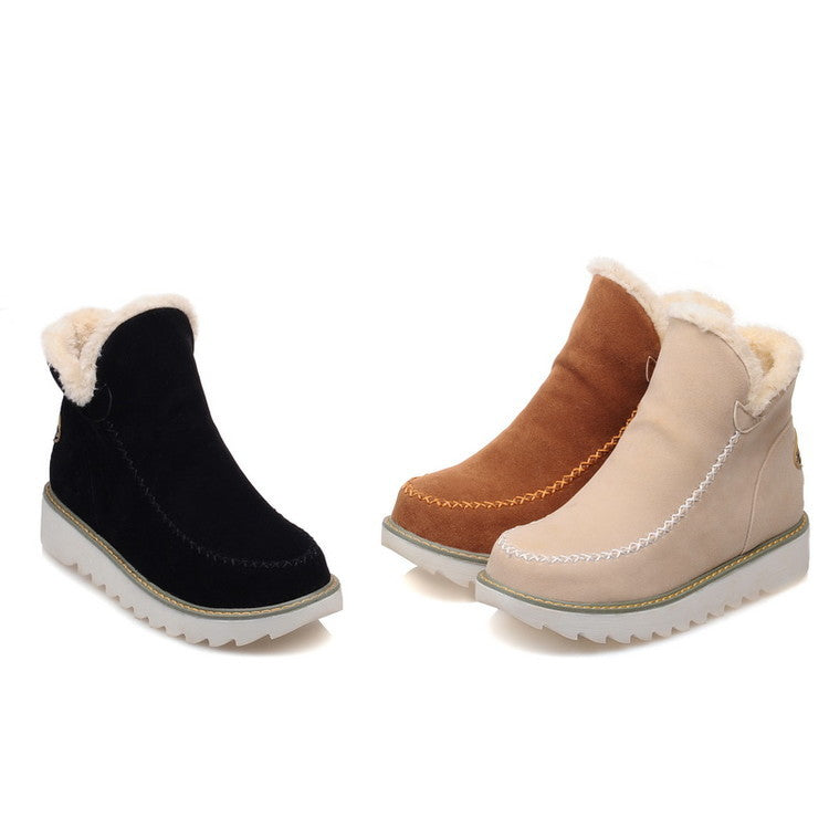 Women's Short Plush Boots in 3 Colors - Wazzi's Wear