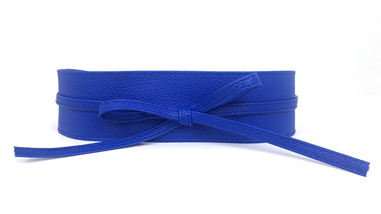 Women's PU Leather Dress Belt with Bow in 11 Colors - Wazzi's Wear