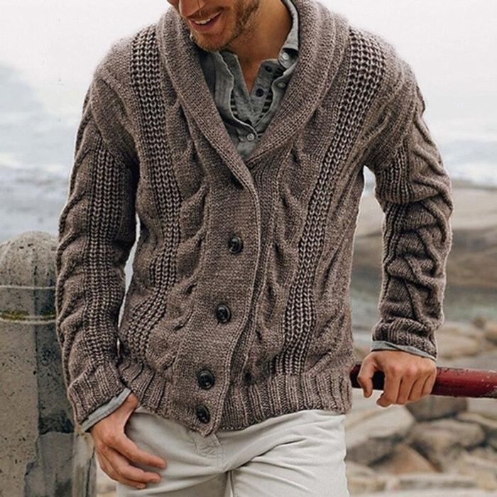 Men’s Knit Cardigan Sweater in 4 Colors S-XXL - Wazzi's Wear