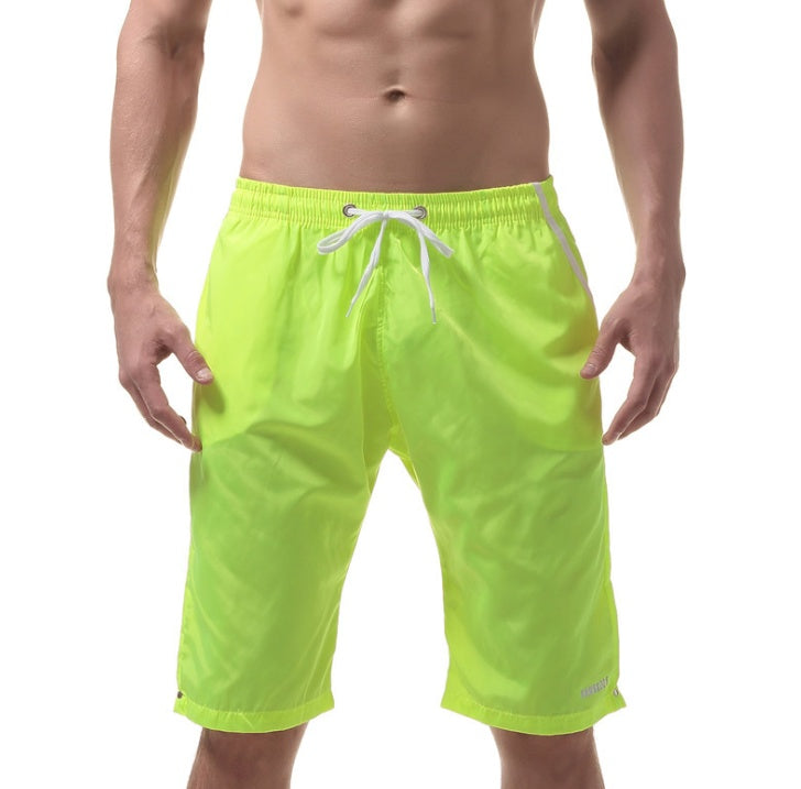 Men's Quick Dry Board Shorts with Drawstring and Pockets