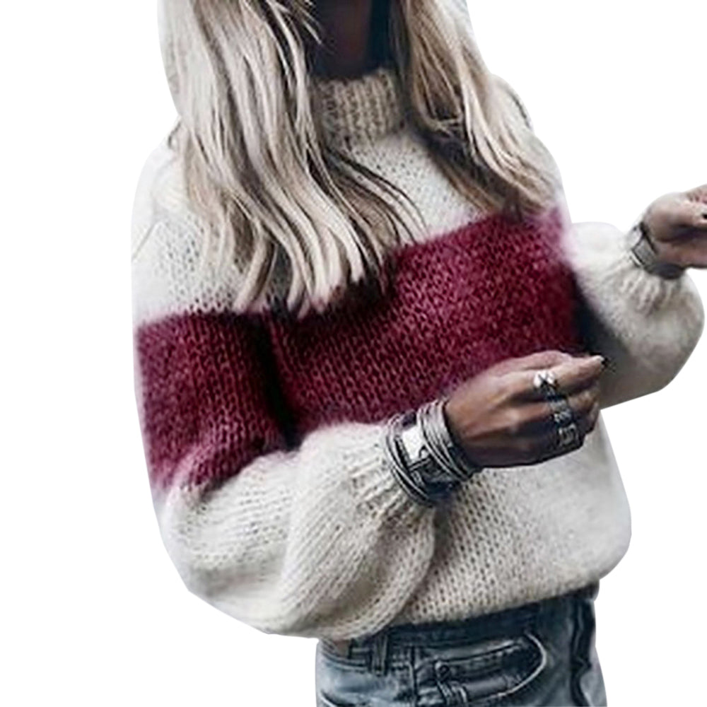 Women’s Long Sleeve Mohair Knit Sweater in 5 Colors S-XXXL - Wazzi's Wear