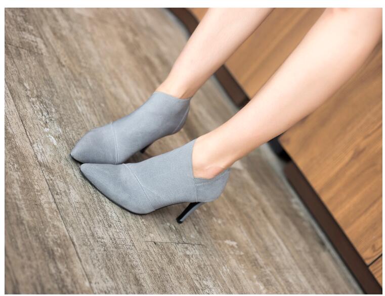 Women’s Chic Pointed Toe Ankle-Height Stiletto Boots