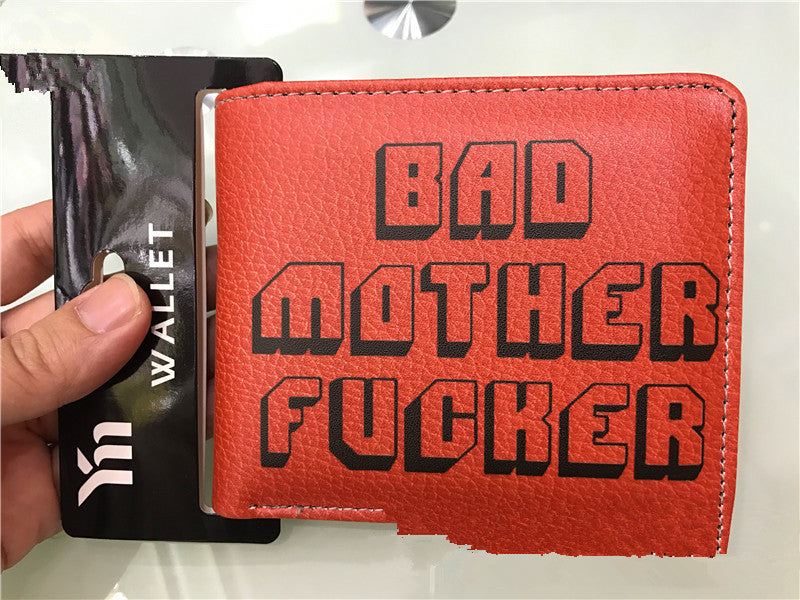 Men’s PU Leather Wallet with Funny Slogan in 8 Colors - Wazzi's Wear