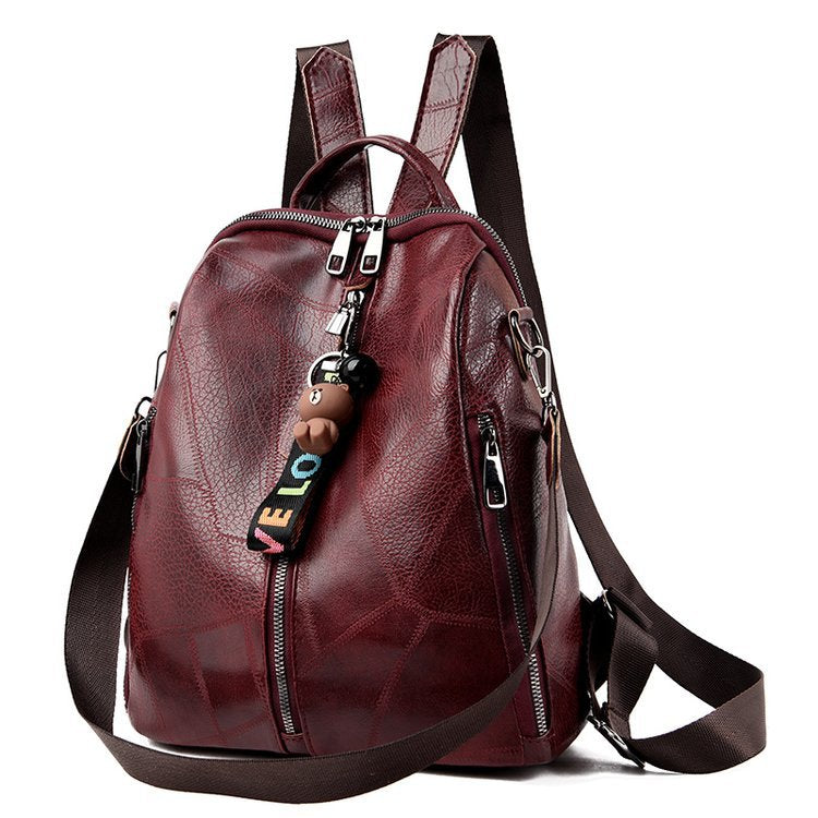 Women’s PU Leather Shoulder Bag Backpack in 2 Colors - Wazzi's Wear