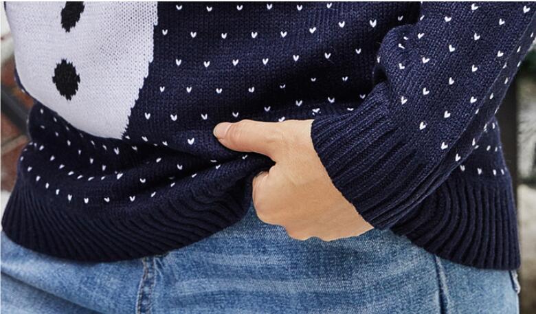 Snowflake Crew Neck Snowman Christmas Knit Sweater