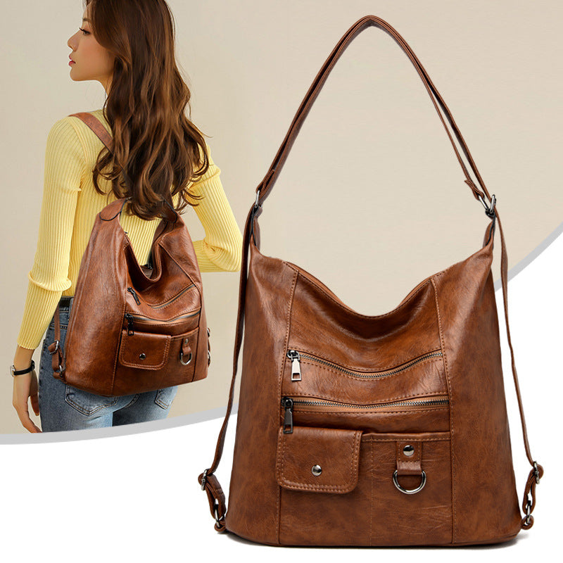 Women’s Multi-Compartment Messenger Shoulder Bag in 6 Colors - Wazzi's Wear