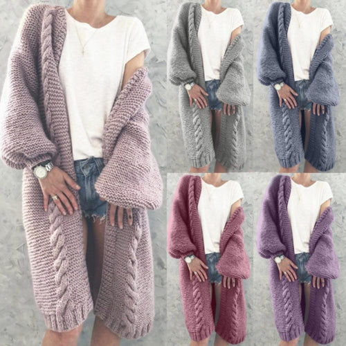 Women’s Knit Cardigan Coat in 5 Colors S-3XL - Wazzi's Wear