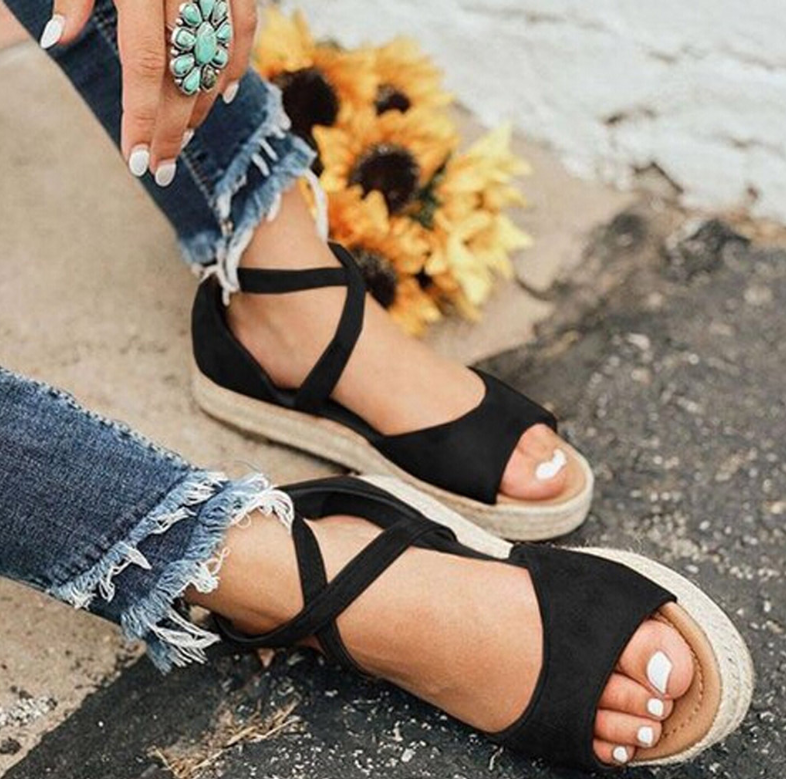 Women’s Suede Sandals with Wedge Heels in 3 Colors - Wazzi's Wear
