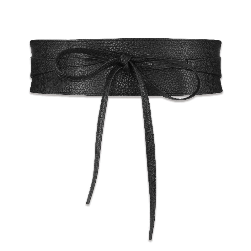 Women's PU Leather Dress Belt with Bow in 11 Colors - Wazzi's Wear