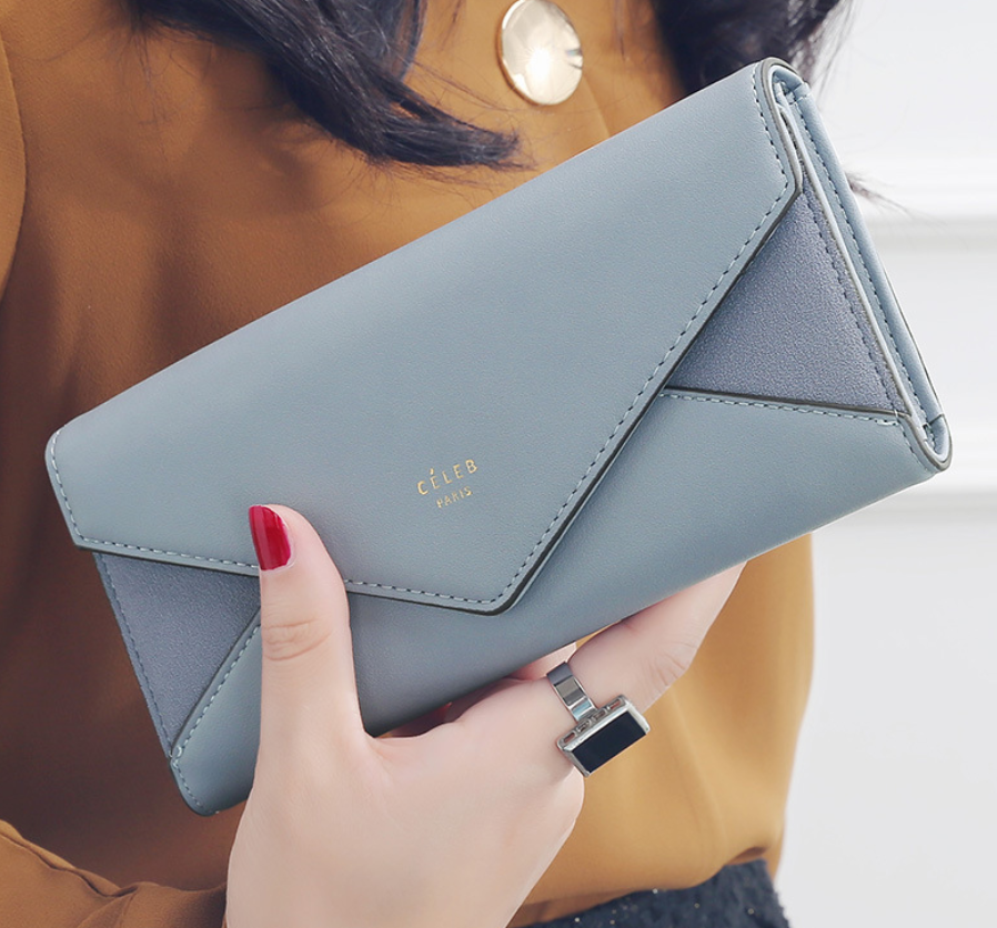 Women’s PU Leather Envelope Wallet in 5 Colors - Wazzi's Wear