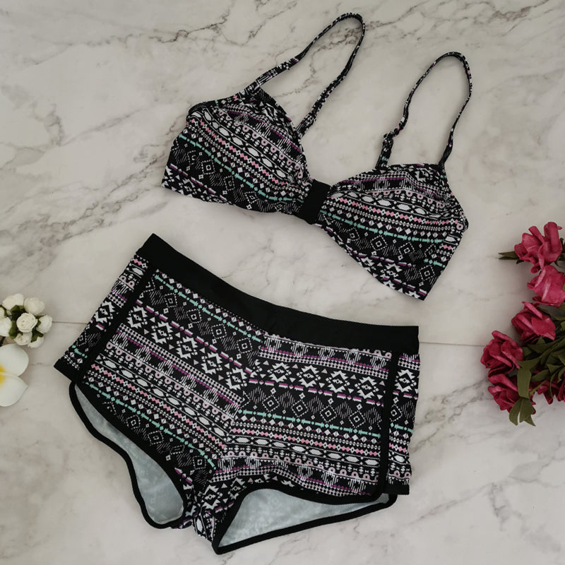 Women's Bohemian Print Shorts Bikini S-5XL