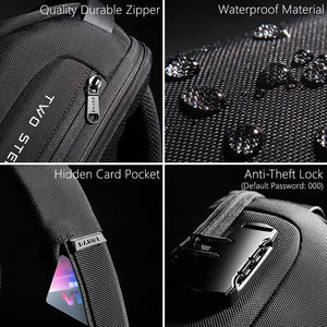 Anti-Theft USB Charging Waterproof Crossbody Bag in 7 Colors - Wazzi's Wear