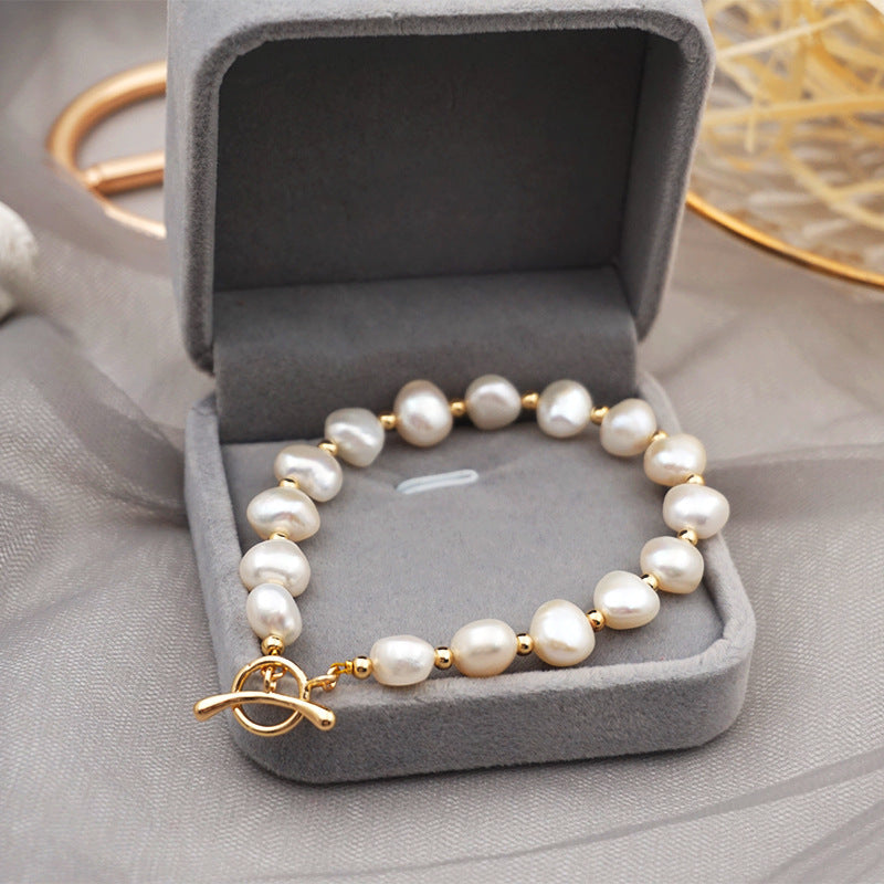 Women’s Freshwater Pearl 14K Gold Bracelet - Wazzi's Wear