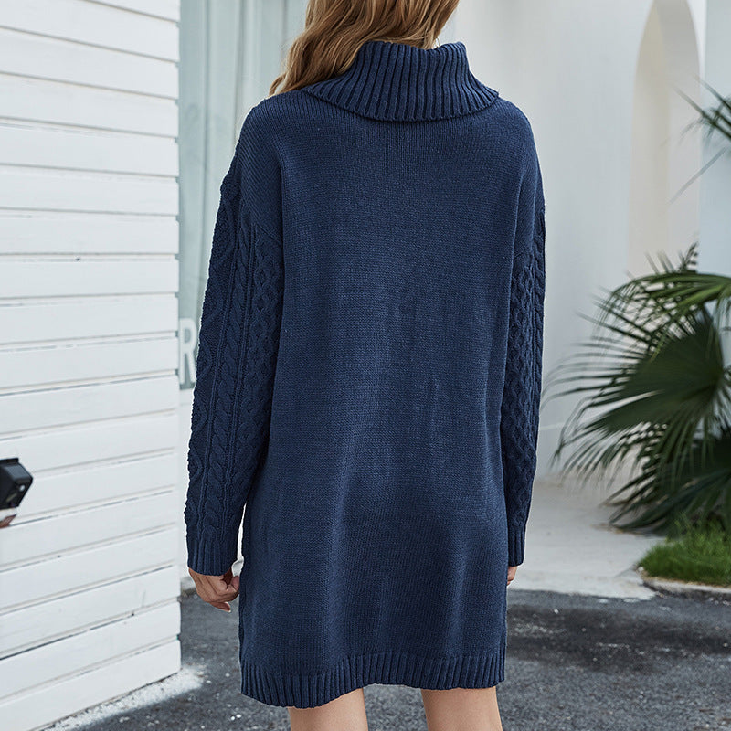 Loose sweater knitted dress