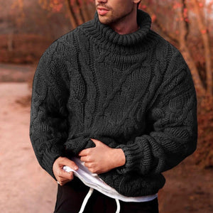 Men’s Long Sleeve Turtleneck Knit Sweater in 4 Colors S-XXL - Wazzi's Wear