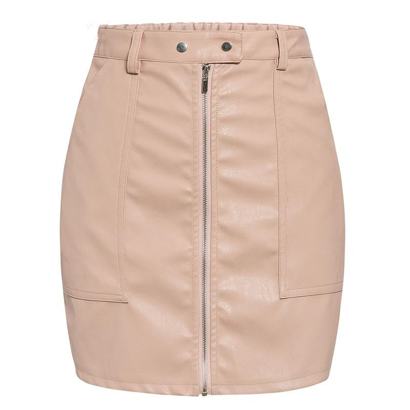 Women’s Leather Mini Skirt in 2 Colors S-L - Wazzi's Wear