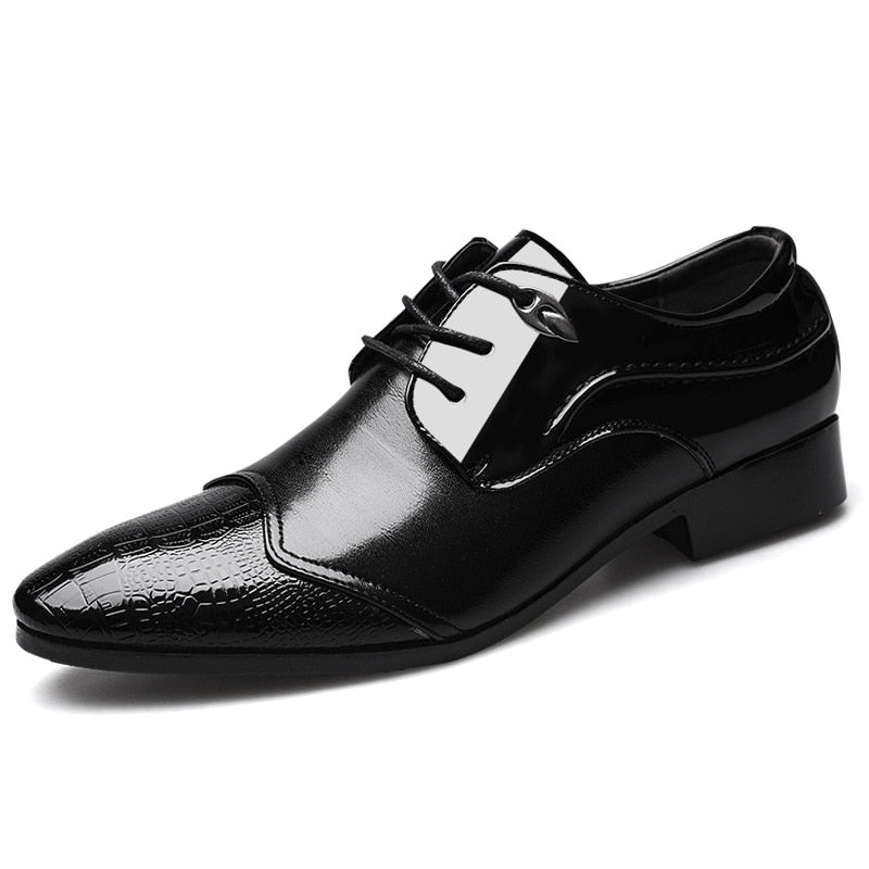 Men’s Two Tone Formal Business Shoes with Pointed Toe in 2 Colors - Wazzi's Wear