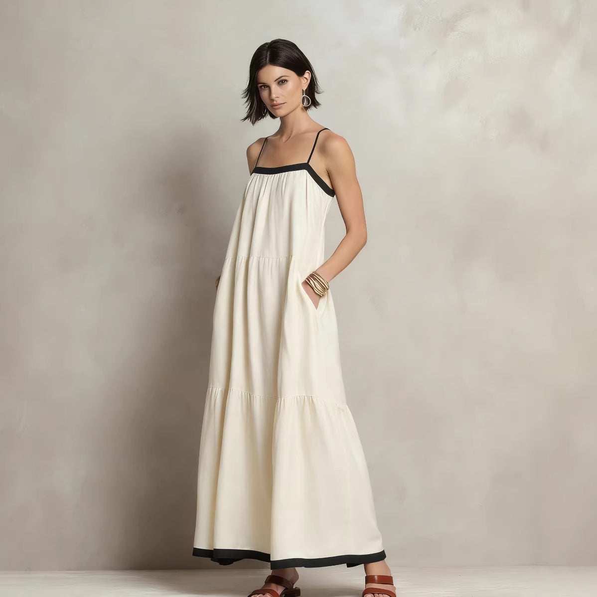 Loose Slimming Resort-Style Elegant Long Dress