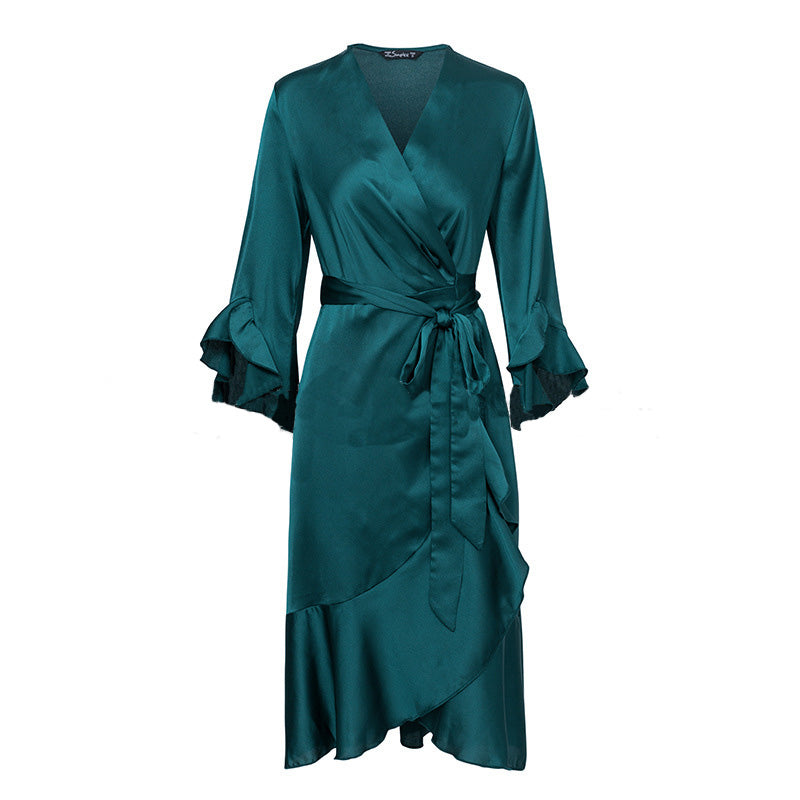 Emerald Ruffle Dress