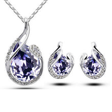 Load image into Gallery viewer, Women’s Necklace and Earrings Jewelry Set in 5 Colors - Wazzi&#39;s Wear