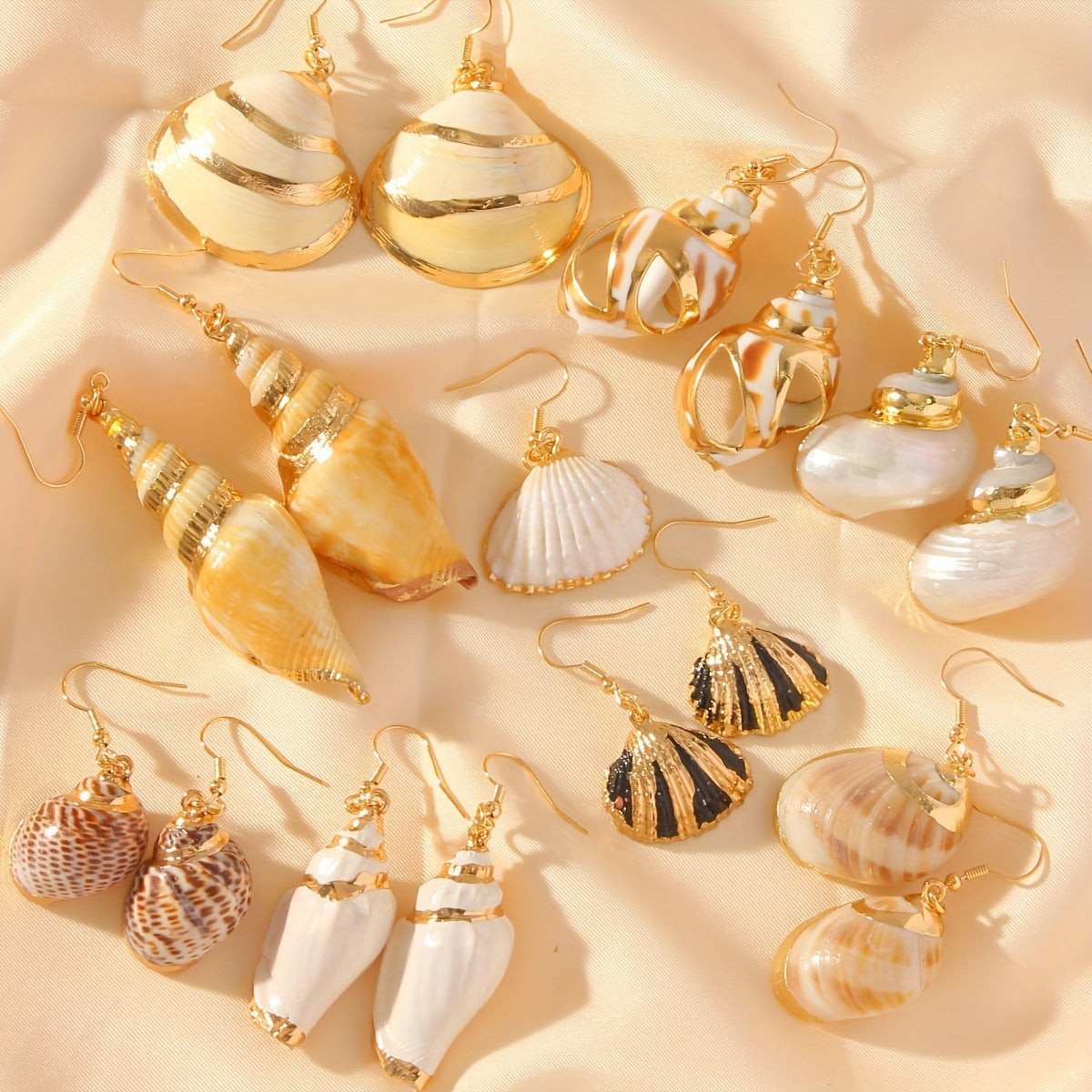 Vacation-style Earrings For Women Natural Seashells Summer Beach Look