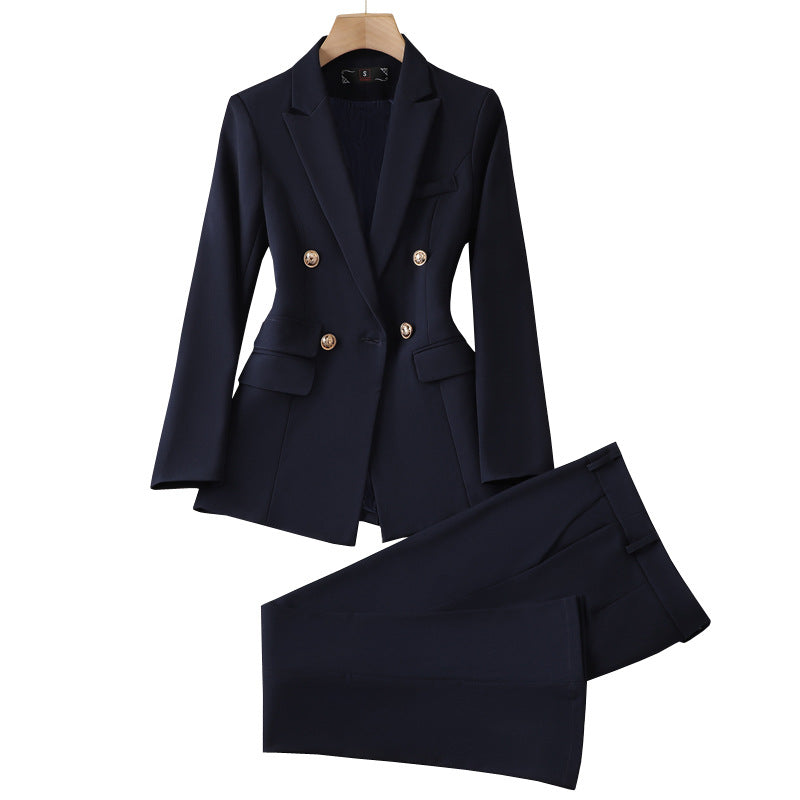 Women's Suit Jacket with Bell-Bottom Pants Business Suit in 3 Colors S-4XL - Wazzi's Wear
