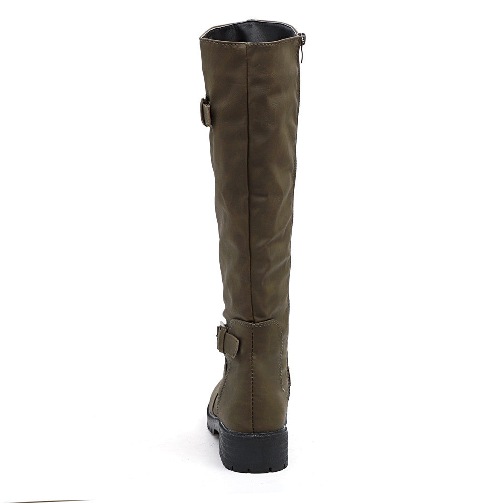 Women’s Low Heel Knee Length Boots