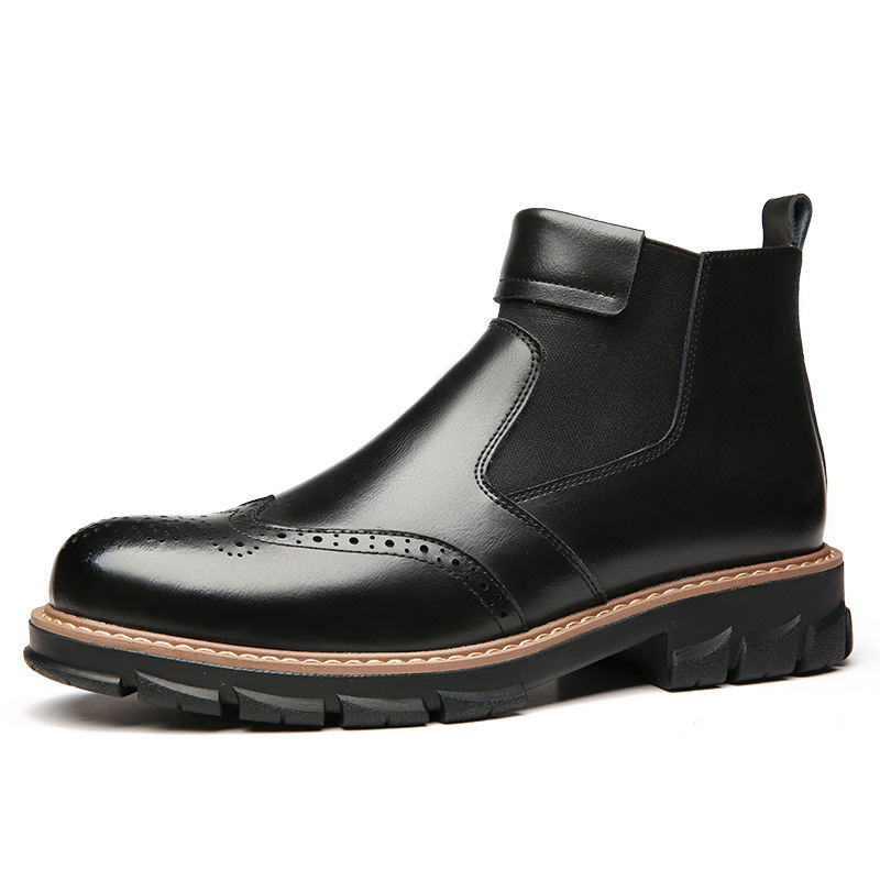 Men’s Leather Retro Martin Boots in 2 Colors - Wazzi's Wear