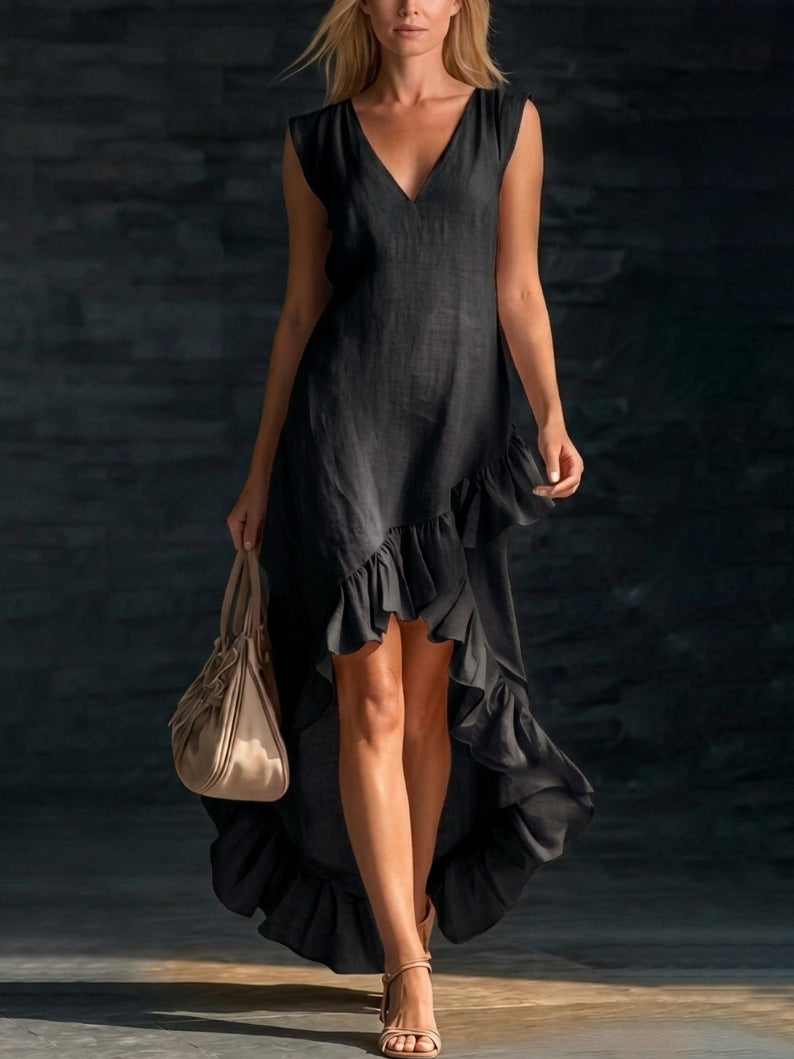 New Cotton-linen Long Dress For Women