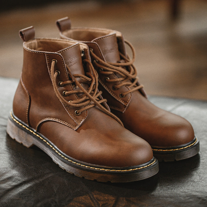 Men's Leather Doc Marten Boots - Wazzi's Wear