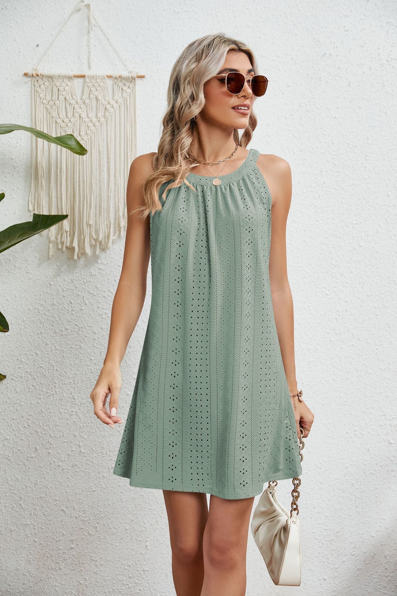 Women's Halter Neck Sleeveless Beach Dress