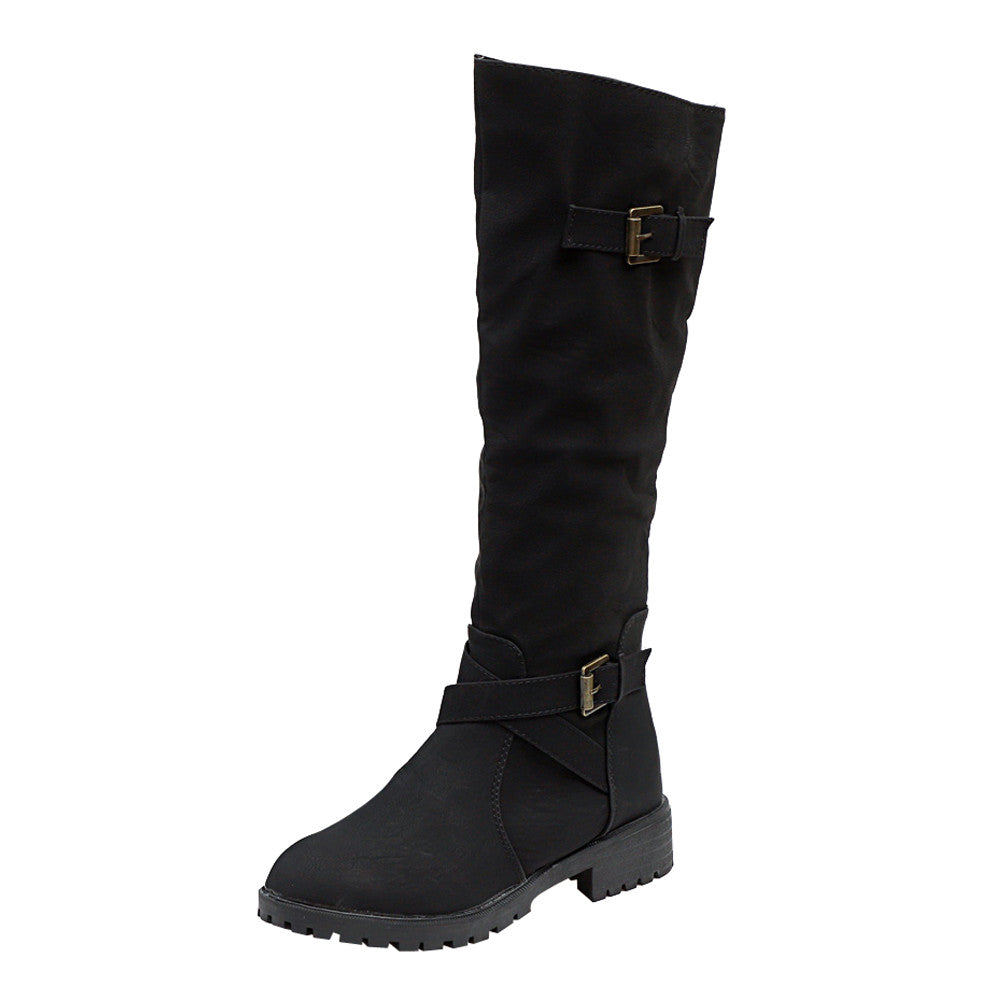 Women’s Low Heel Knee Length Boots