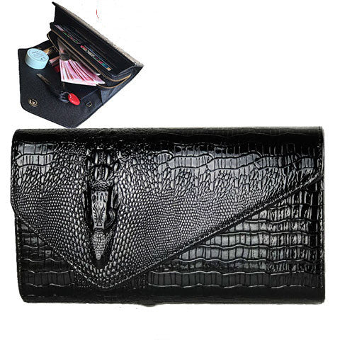 Women's Crocodile Pattern Clutch in 3 Colors - Wazzi's Wear