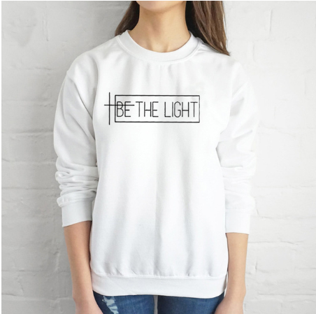 Women's Be The Light Fleece Sweatshirt in 5 Colors S-3XL - Wazzi's Wear