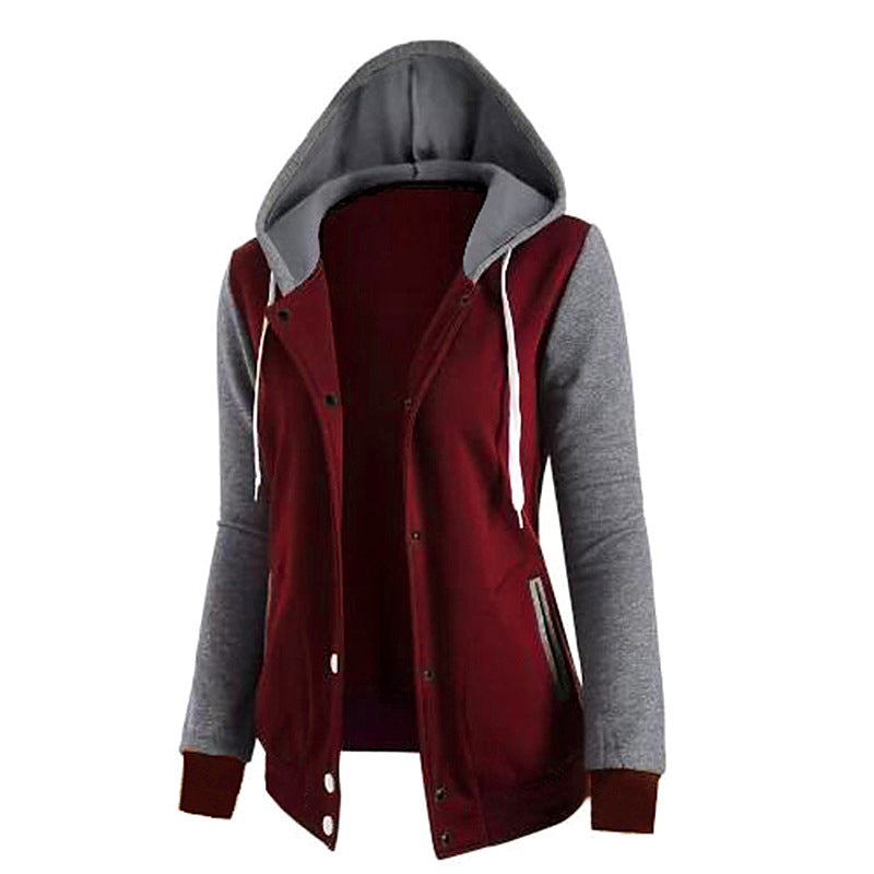 Women's Hooded Colorblock Jacket in 4 Colors S-XL - Wazzi's Wear