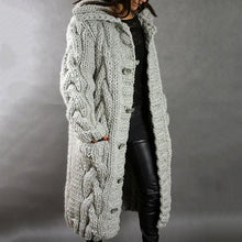 Load image into Gallery viewer, Women&#39;s Bulky Knit Cardigan Coat with Hood and Pockets in 7 Colors S-5XL - Wazzi&#39;s Wear