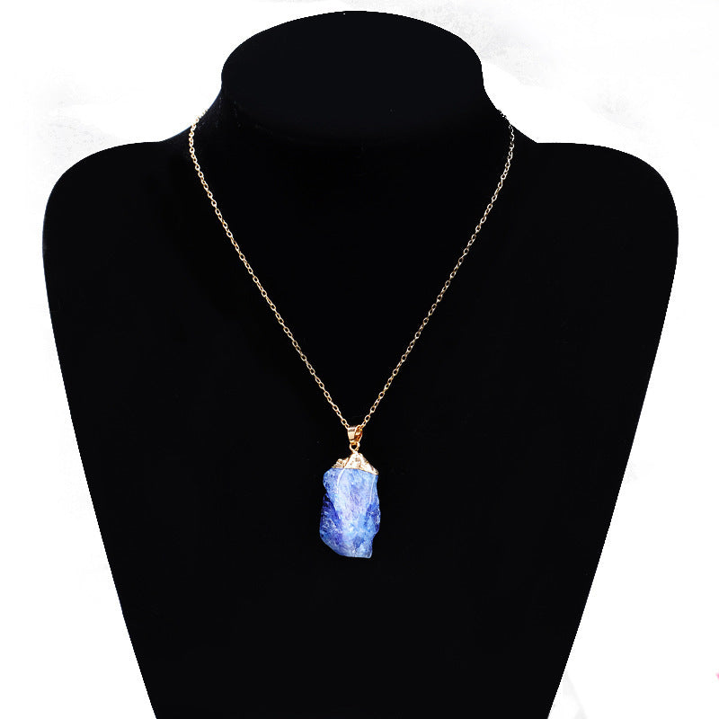 Necklace with Crystal Pendant in 9 Colors - Wazzi's Wear