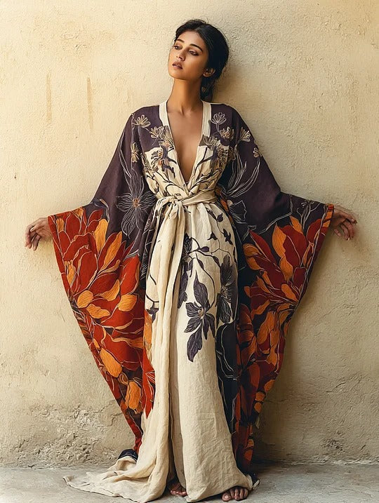 Cross-Border 3D-Printed Womens Robe For Foreign Trade