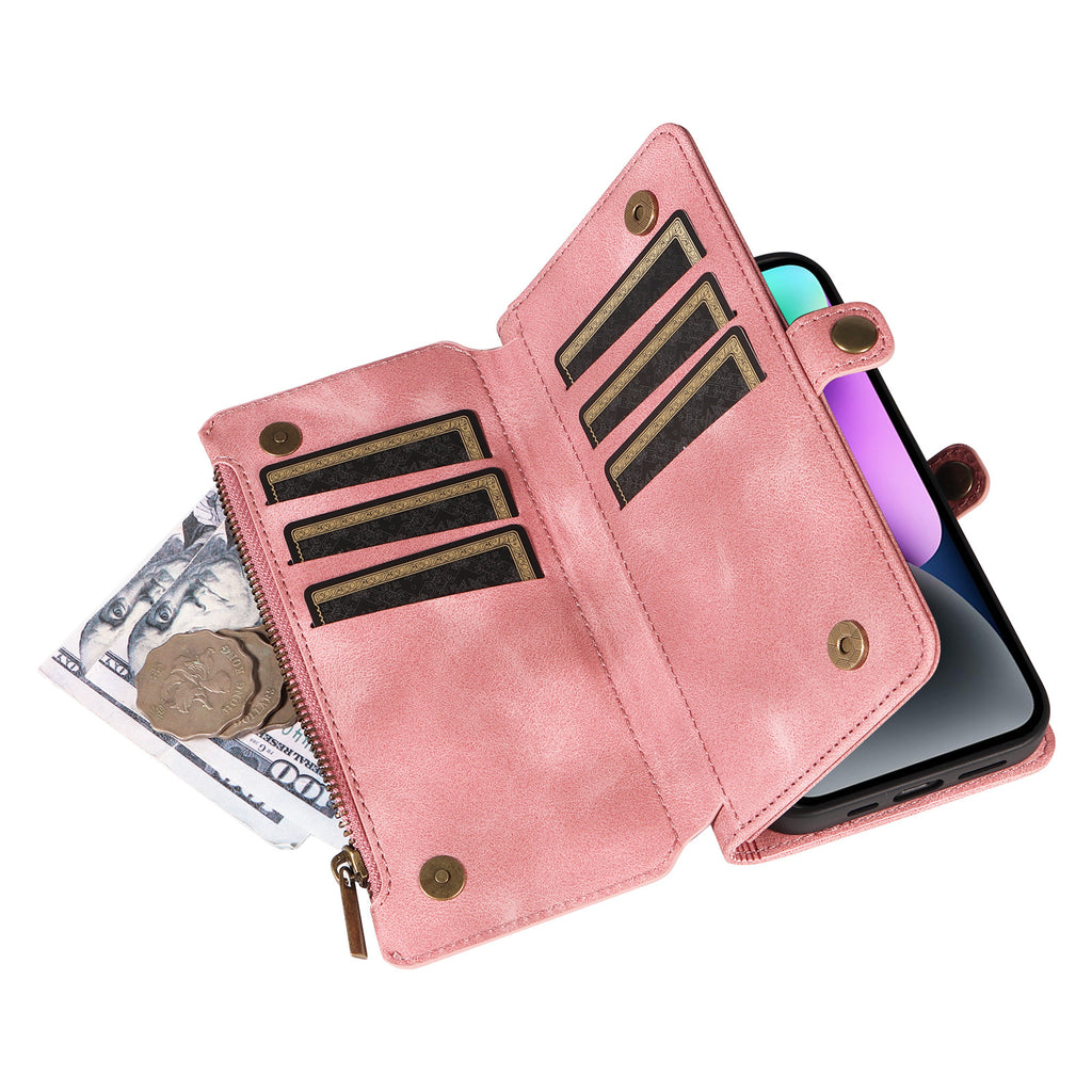 Women’s Pink Multi-Compartment Phone Wallet - Wazzi's Wear
