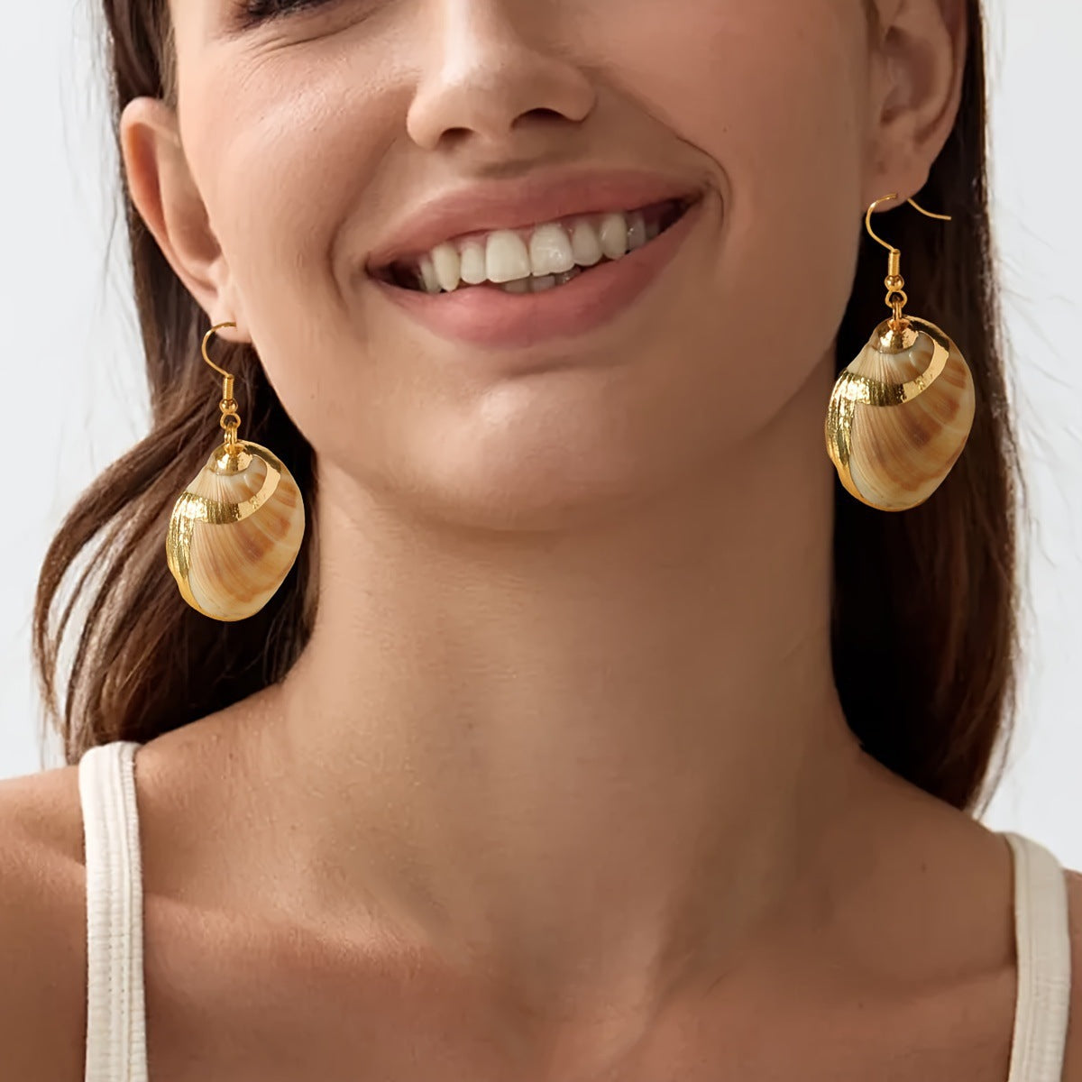 Vacation-style Earrings For Women Natural Seashells Summer Beach Look