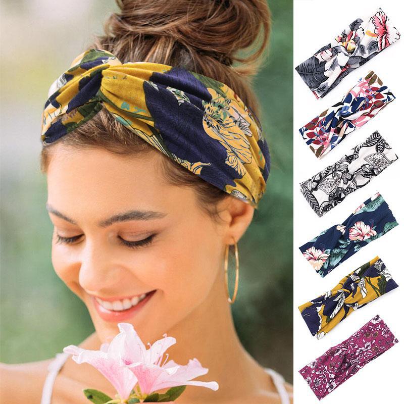 Women’s Floral Boho Headband in 12 Colors - Wazzi's Wear