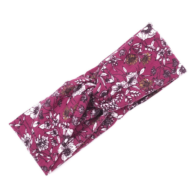 Women’s Floral Boho Headband in 12 Colors - Wazzi's Wear