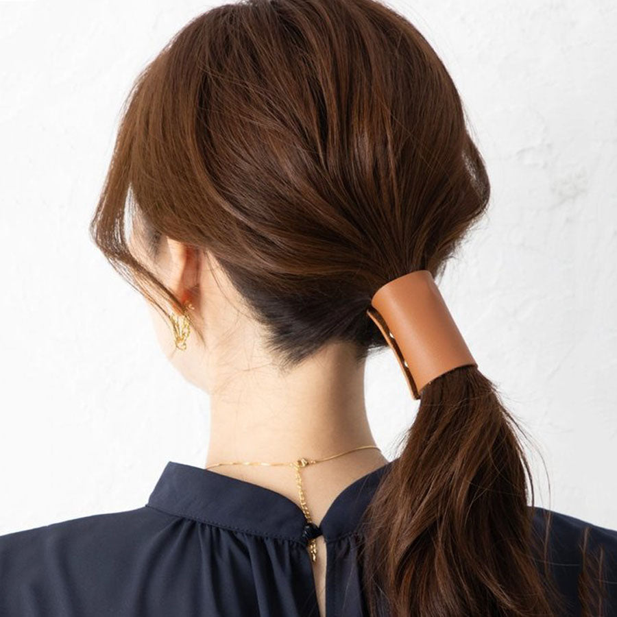 Women’s PU Leather Ponytail Hair Accessory in 4 Colors - Wazzi's Wear