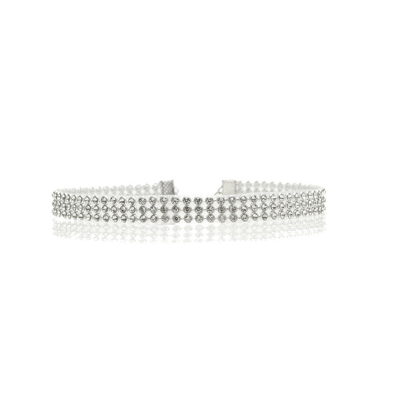 Women’s Crystal Rhinestone Choker Necklace - Wazzi's Wear