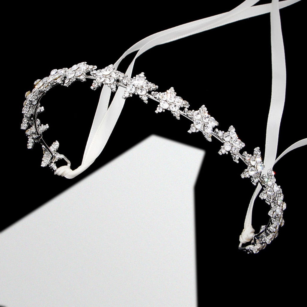 Bride’s Silver Sparkling Star Wedding Headband - Wazzi's Wear