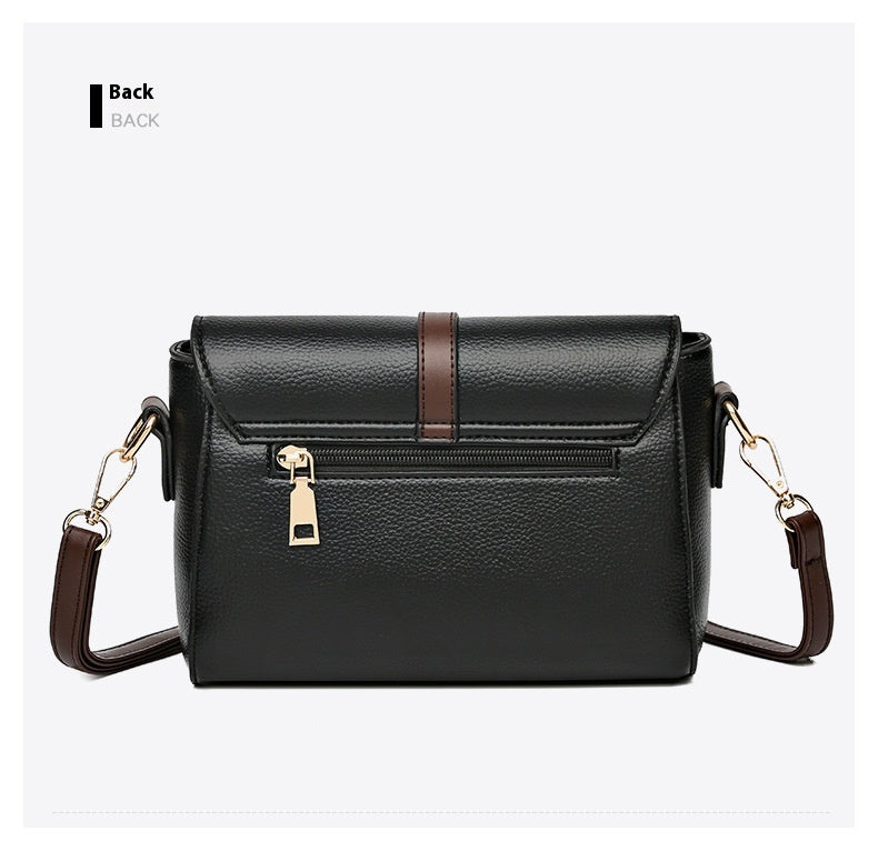 Women's Shoulder Bag with Contrasting Adjustable Strap